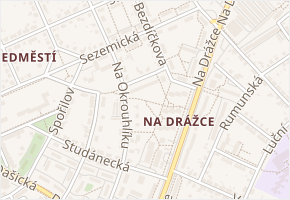 U Háje v obci Pardubice - mapa ulice