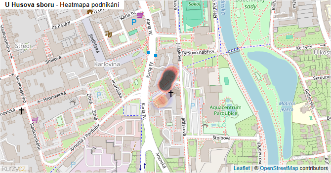 U Husova sboru - mapa podnikání