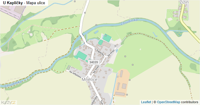 U Kapličky - mapa ulice