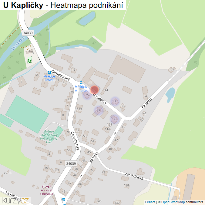 Mapa U Kapličky - Firmy v ulici.