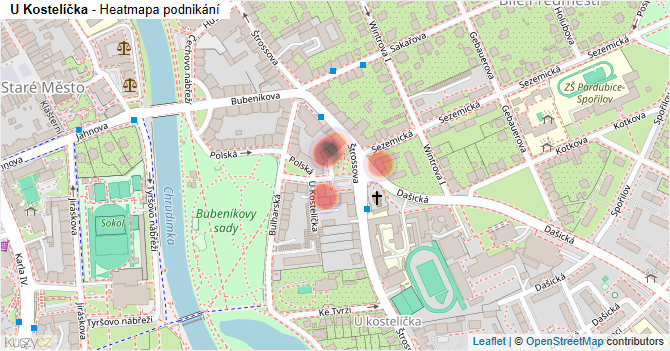 U Kostelíčka - mapa podnikání