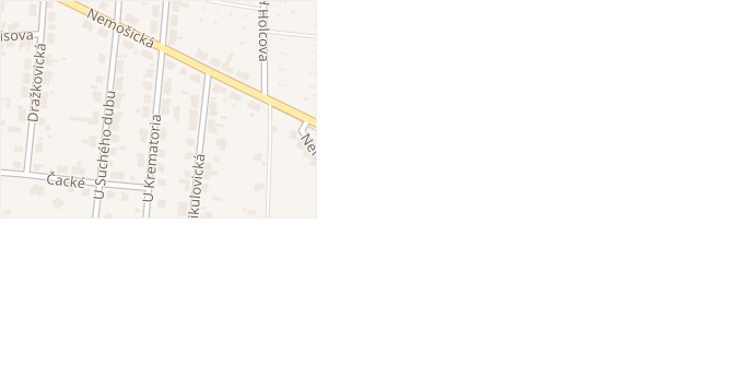 U Krematoria v obci Pardubice - mapa ulice