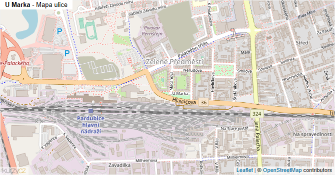 U Marka - mapa ulice