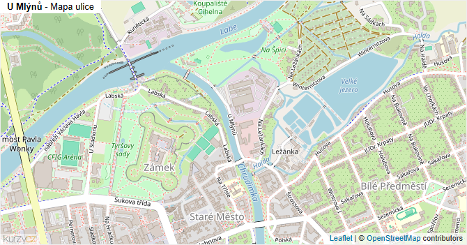 U Mlýnů - mapa ulice