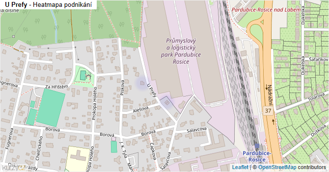 U Prefy - mapa podnikání