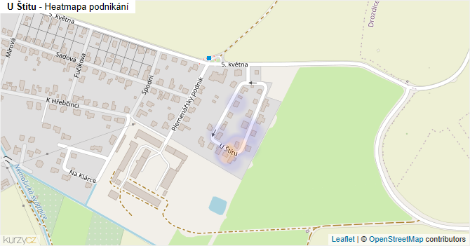 U Štítu - mapa podnikání