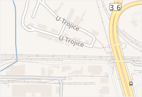 U Trojice v obci Pardubice - mapa ulice