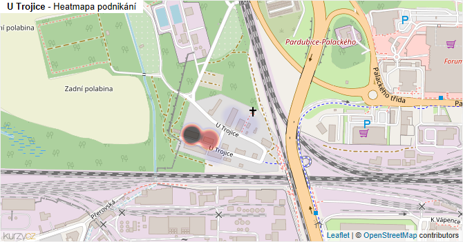 U Trojice - mapa podnikání