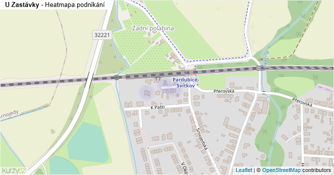 U Zastávky - mapa podnikání