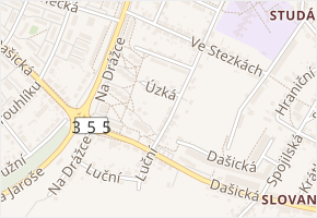 Úzká v obci Pardubice - mapa ulice