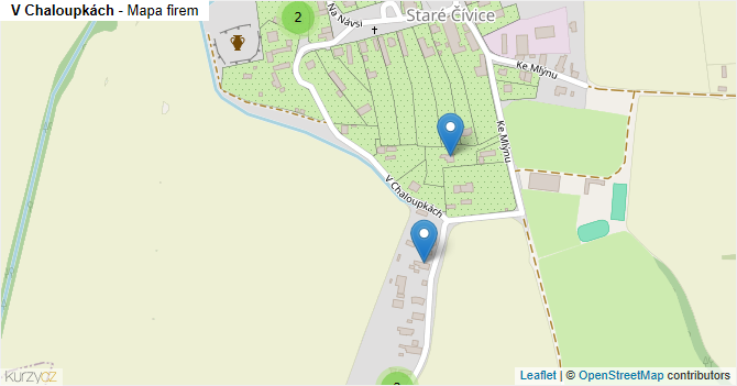 V Chaloupkách - mapa firem