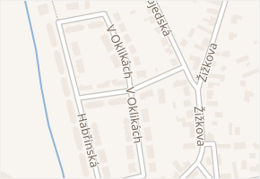 V Oklikách v obci Pardubice - mapa ulice