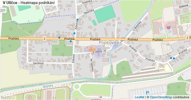 V Uličce - mapa podnikání