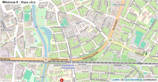Wintrova II - mapa ulice
