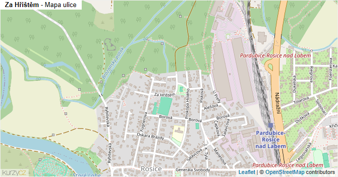 Za Hřištěm - mapa ulice