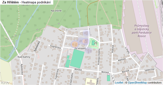 Za Hřištěm - mapa podnikání
