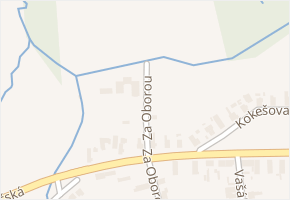 Za Oborou v obci Pardubice - mapa ulice