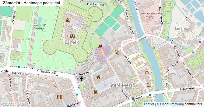 Zámecká - mapa podnikání