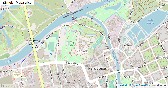 Zámek - mapa ulice