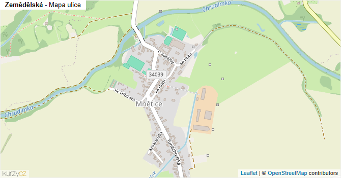 Zemědělská - mapa ulice