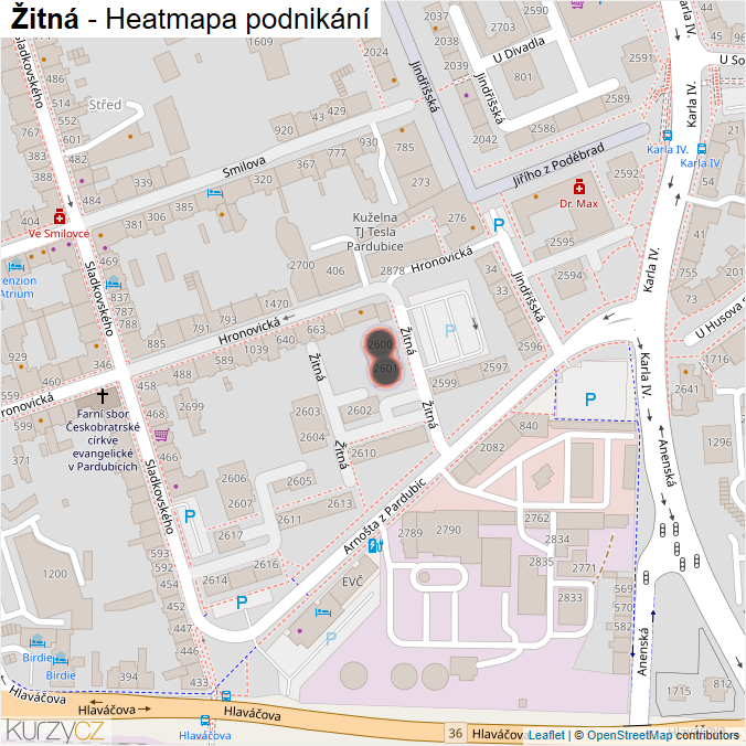 Mapa Žitná - Firmy v ulici.