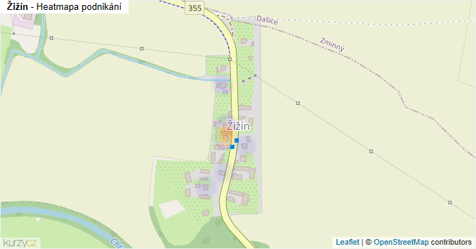 Žižín - mapa podnikání