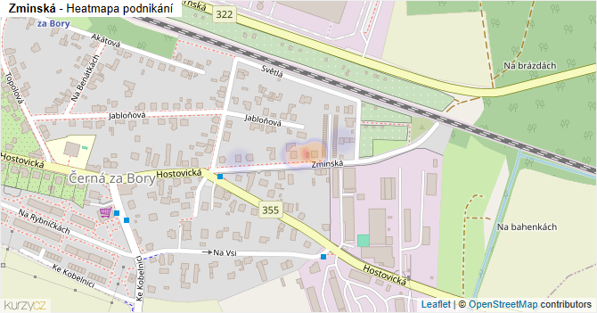 Zminská - mapa podnikání