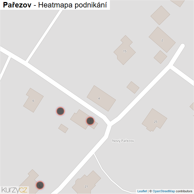 Mapa Pařezov - Firmy v obci.