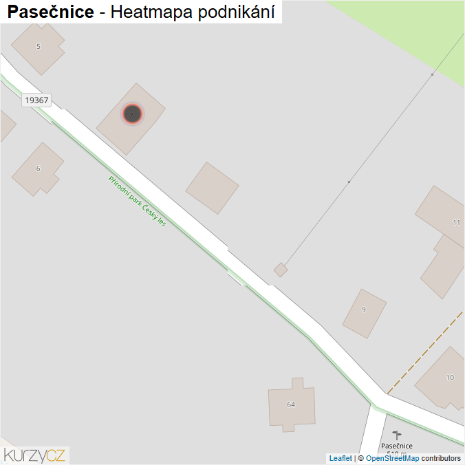 Mapa Pasečnice - Firmy v obci.