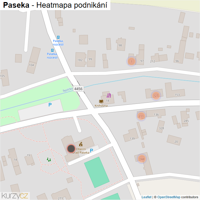 Mapa Paseka - Firmy v obci.