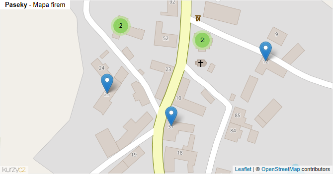 Paseky - mapa firem