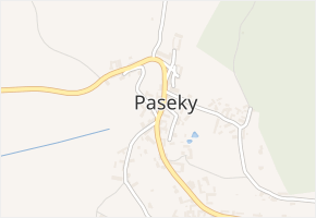 Paseky v obci Paseky - mapa části obce