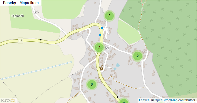 Paseky - mapa firem