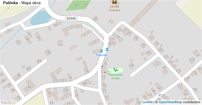 Pašinka - mapa obce