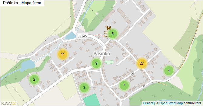 Pašinka - mapa firem
