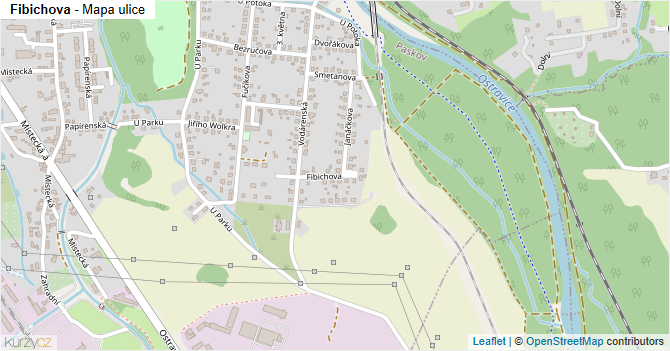 Fibichova - mapa ulice