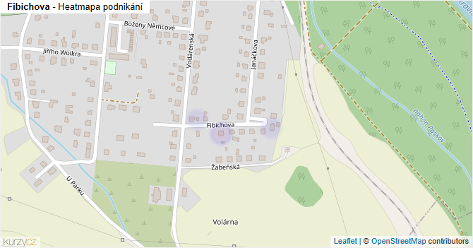 Fibichova - mapa podnikání