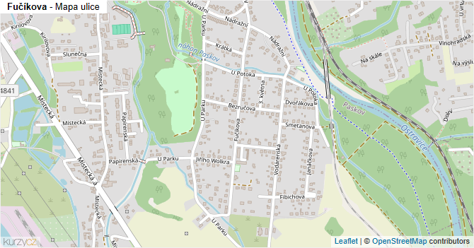 Fučíkova - mapa ulice