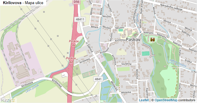 Kirilovova - mapa ulice