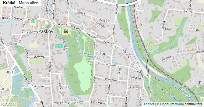 Krátká - mapa ulice