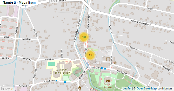 Náměstí - mapa firem