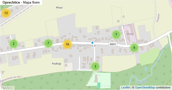 Oprechtice - mapa firem