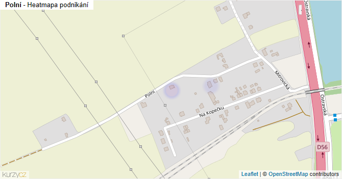 Polní - mapa podnikání