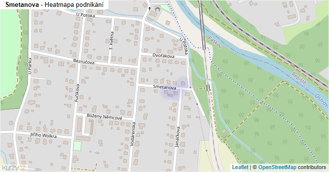 Smetanova - mapa podnikání