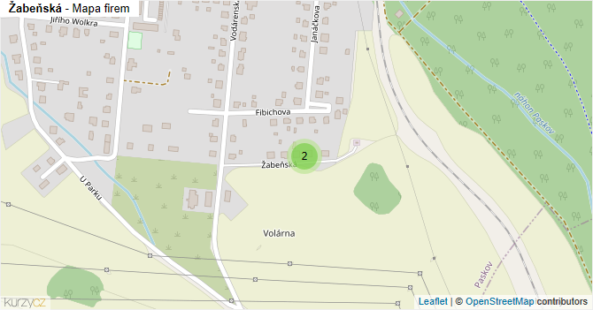 Žabeňská - mapa firem