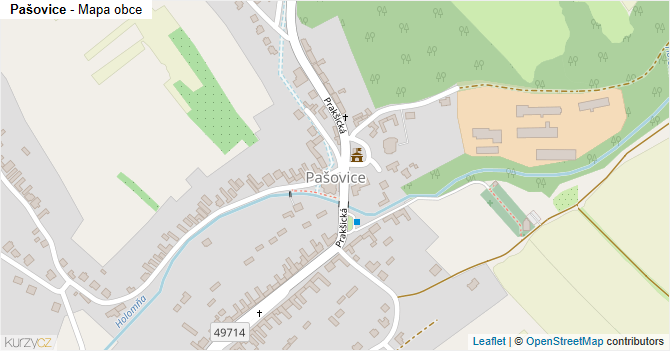 Pašovice - mapa obce