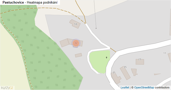 Pastuchovice - mapa podnikání