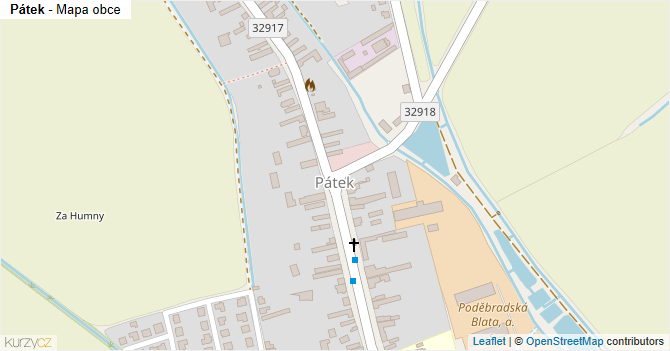 Pátek - mapa obce