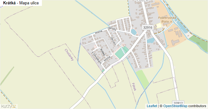 Krátká - mapa ulice