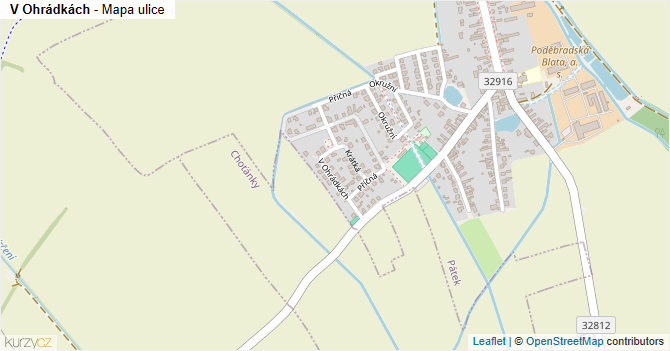 V Ohrádkách - mapa ulice
